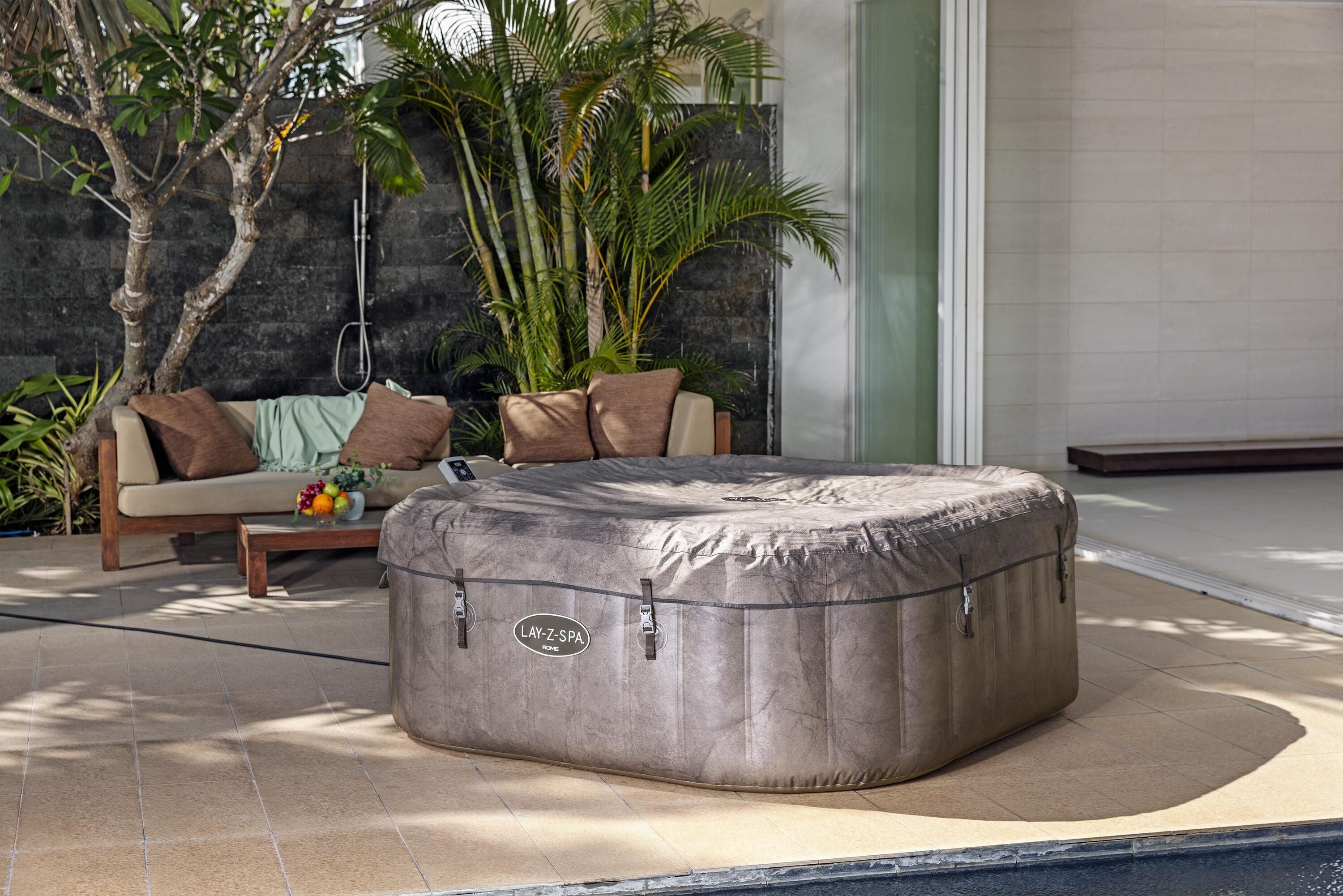 Lay-Z-Spa Rome Smart AirJet 6 bruin marble